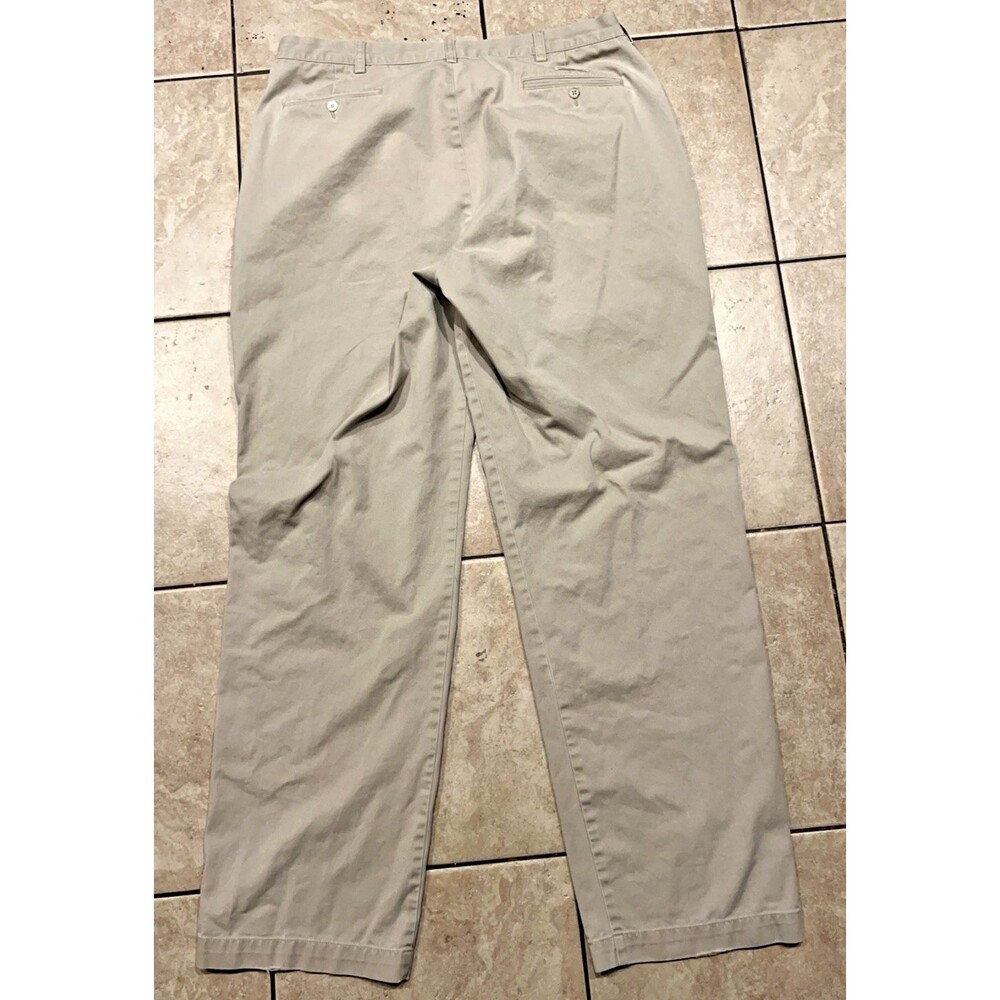 Vtg Polo Ralph Lauren Andrew Pant Mens 38x34 Khaki Pleated Chino 100% Cotton - Picture 2 of 10
